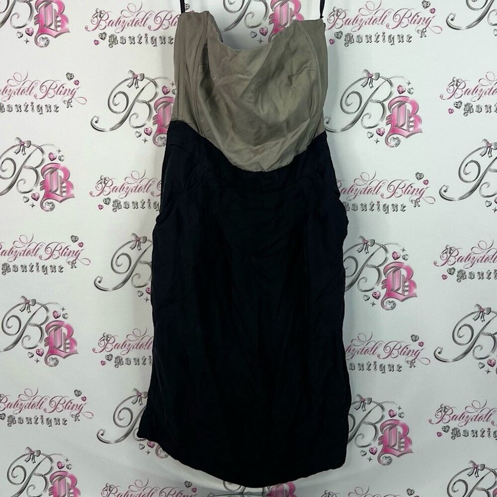 Banana Republic Strapless dress half half classic Black and Gray Dress